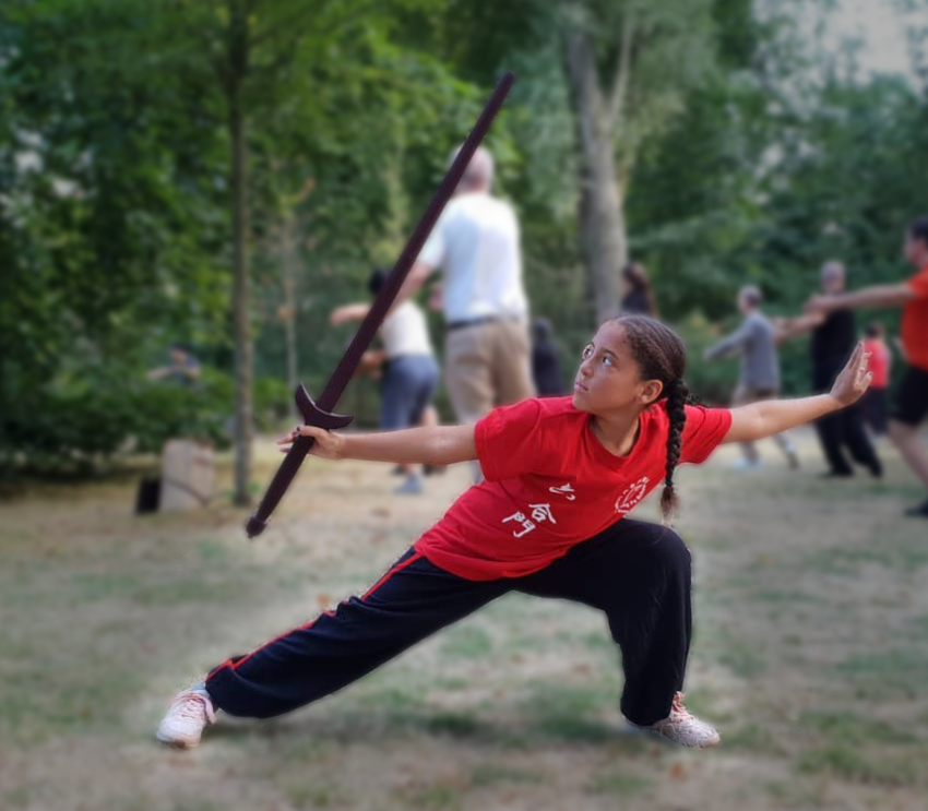 Kung Fu lessen voor kinderen in het park